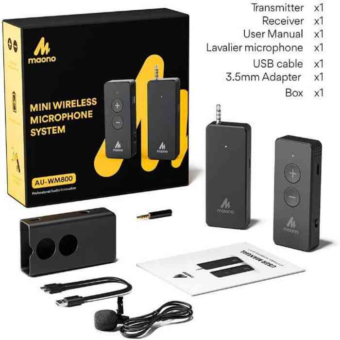 Maono AU-WM800 2.4G Wireless Lavalier Microphone